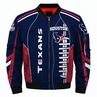 Thumbnail for NFL Team Logo Men's Zippered Quilted Jacket