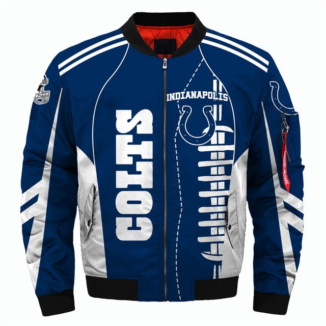NFL Team Logo Men's Zippered Quilted Jacket