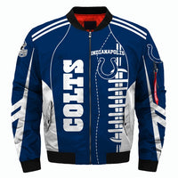 Thumbnail for NFL Team Logo Men's Zippered Quilted Jacket