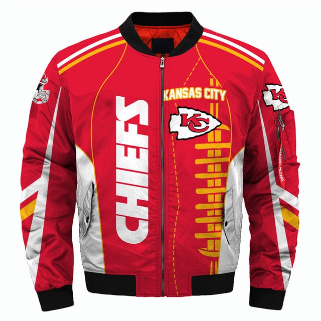 NFL Team Logo Men's Zippered Quilted Jacket