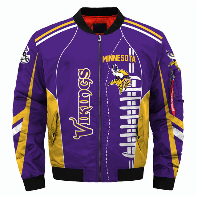 NFL Team Logo Men's Zippered Quilted Jacket