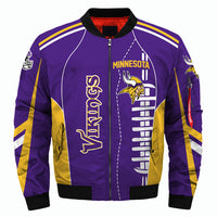 Thumbnail for NFL Team Logo Men's Zippered Quilted Jacket