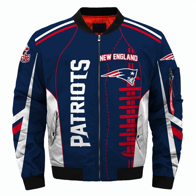 NFL Team Logo Men's Zippered Quilted Jacket