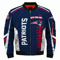 Thumbnail for NFL Team Logo Men's Zippered Quilted Jacket