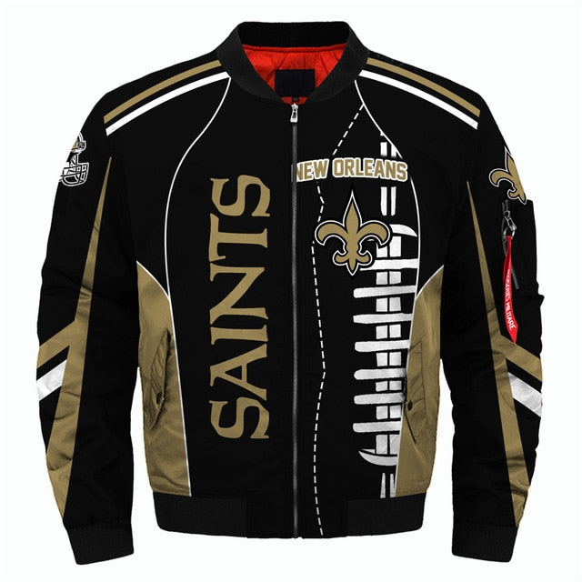 NFL Team Logo Men's Zippered Quilted Jacket