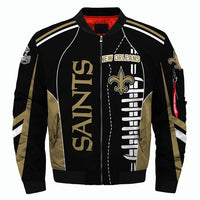 Thumbnail for NFL Team Logo Men's Zippered Quilted Jacket