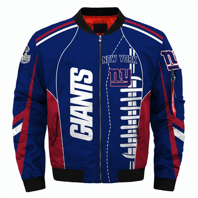 NFL Team Logo Men's Zippered Quilted Jacket