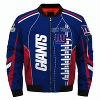 Thumbnail for NFL Team Logo Men's Zippered Quilted Jacket