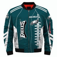 Thumbnail for NFL Team Logo Men's Zippered Quilted Jacket