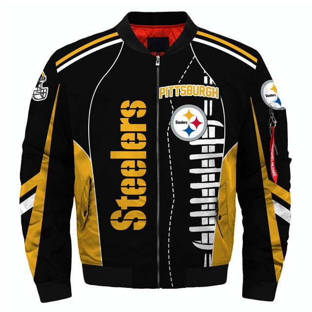 NFL Team Logo Men's Zippered Quilted Jacket