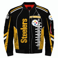 Thumbnail for NFL Team Logo Men's Zippered Quilted Jacket