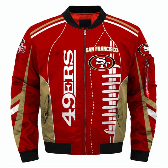 NFL Team Logo Men's Zippered Quilted Jacket