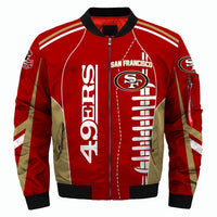 Thumbnail for NFL Team Logo Men's Zippered Quilted Jacket
