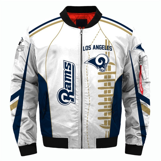 NFL Team Logo Men's Zippered Quilted Jacket