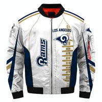 Thumbnail for NFL Team Logo Men's Zippered Quilted Jacket