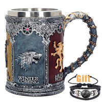 Thumbnail for Antique Game of Thrones, Might and Magic Goblet Stainless Steel Resin Mugs