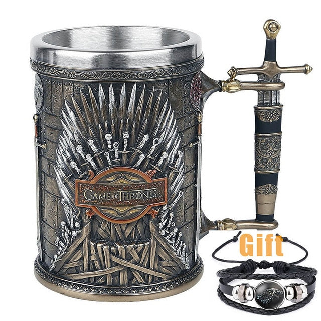 Antique Game of Thrones, Might and Magic Goblet Stainless Steel Resin Mugs
