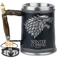 Thumbnail for Antique Game of Thrones, Might and Magic Goblet Stainless Steel Resin Mugs