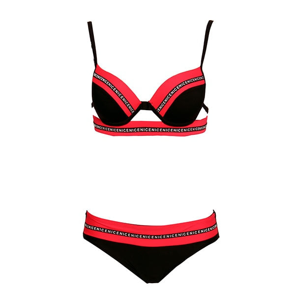 Sexy Bandage Patchwork Women's Bikini Swimsuit