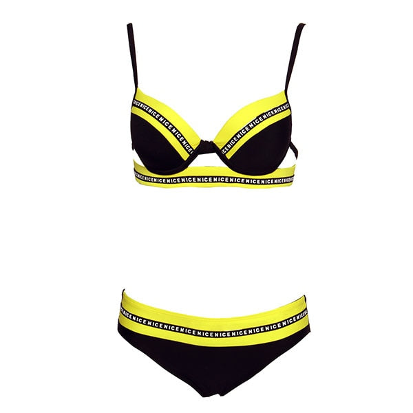 Sexy Bandage Patchwork Women's Bikini Swimsuit