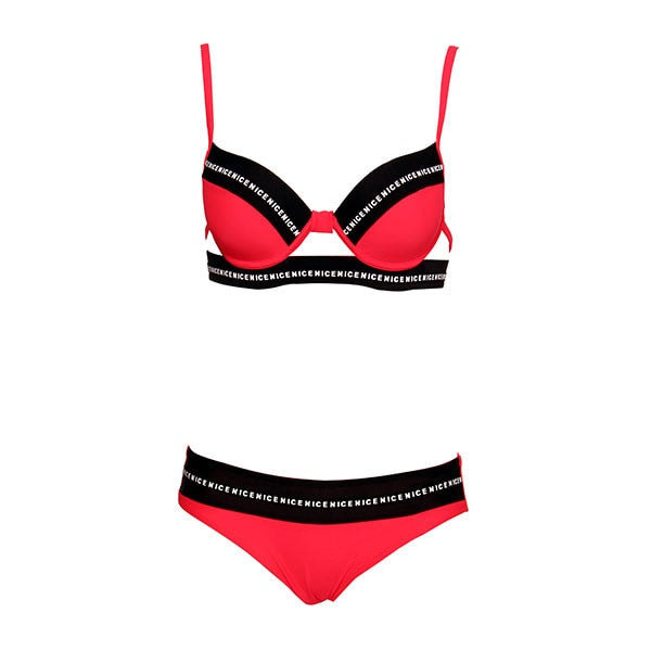 Sexy Bandage Patchwork Women's Bikini Swimsuit
