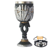 Thumbnail for Antique Game of Thrones, Might and Magic Goblet Stainless Steel Resin Mugs