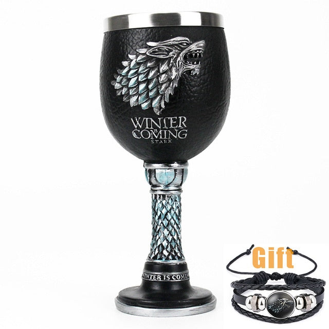 Antique Game of Thrones, Might and Magic Goblet Stainless Steel Resin Mugs
