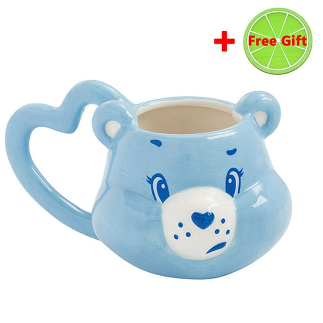 Teddy Panda Ceramic Coffee/Tea Mugs with Heart Handle