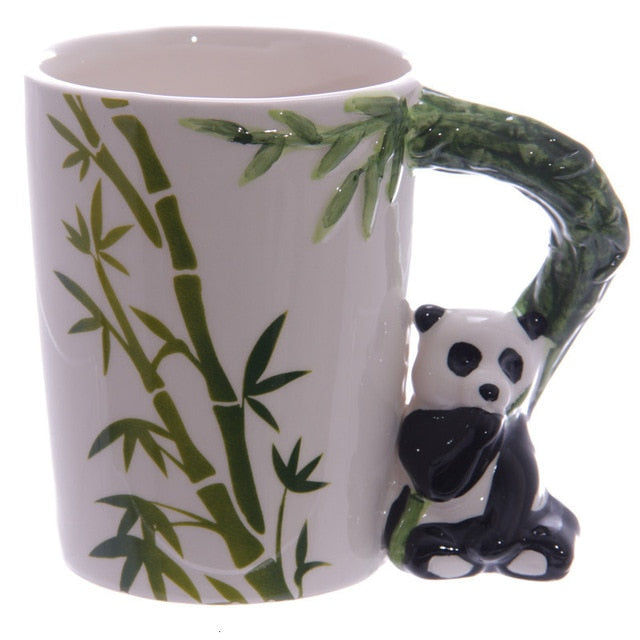 Hand Painted and Sculpted Animal Pattern Ceramic Mark Water/Coffee/Tea Cup Ideal for Office Decorative Purpose.