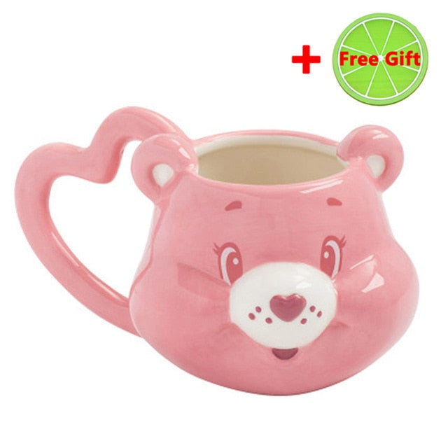 Teddy Panda Ceramic Coffee/Tea Mugs with Heart Handle