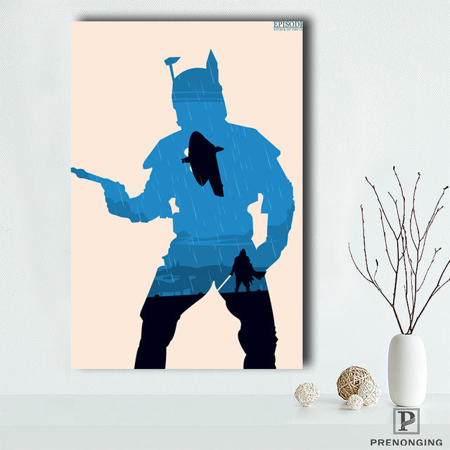 Spray Painted Silk Fabric Customized Vintage Star War Posters