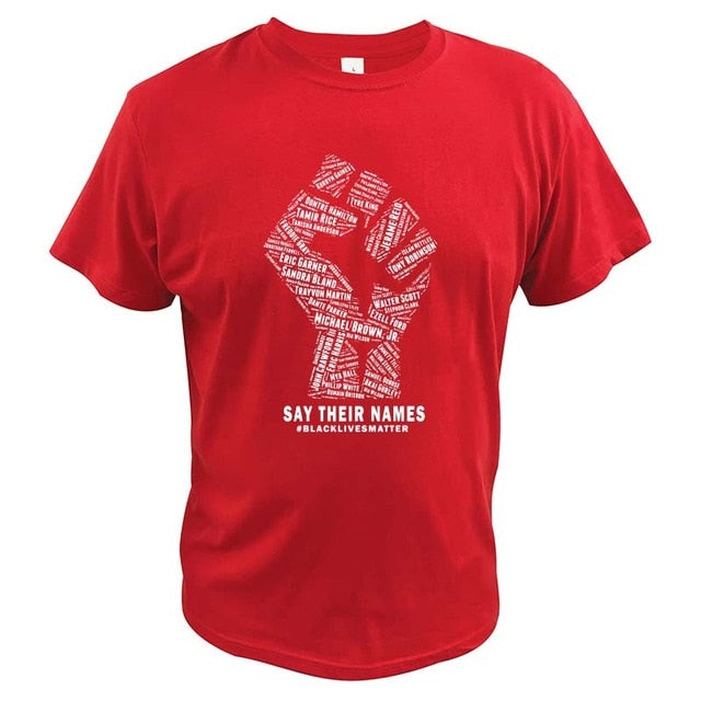 Black Lives Matter - Say Their Names O-Neck Short Sleeve Soft Premium Cotton T-Shirts