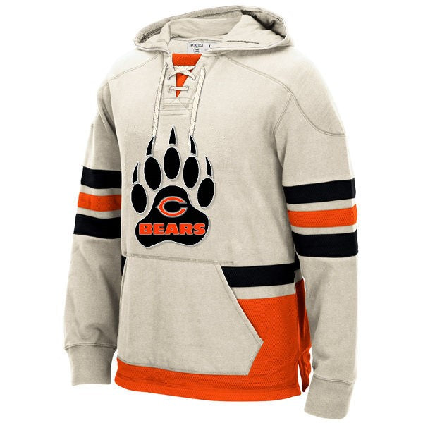 Chicago Bears Laced Hockey style Hoodie Sweatshirt