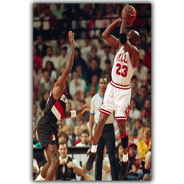 NBA Michael Jordan Basketball Sports Silk Canvas Poster Print Wall Art