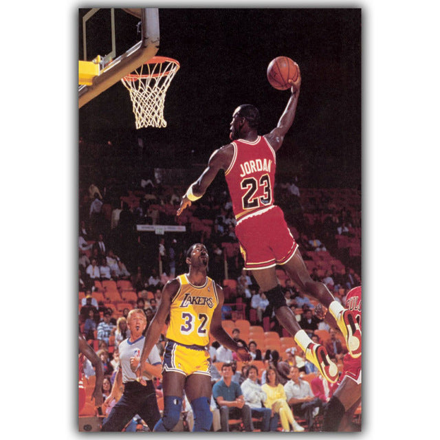 NBA Michael Jordan Basketball Sports Silk Canvas Poster Print Wall Art