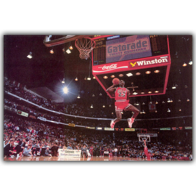 NBA Michael Jordan Basketball Sports Silk Canvas Poster Print Wall Art