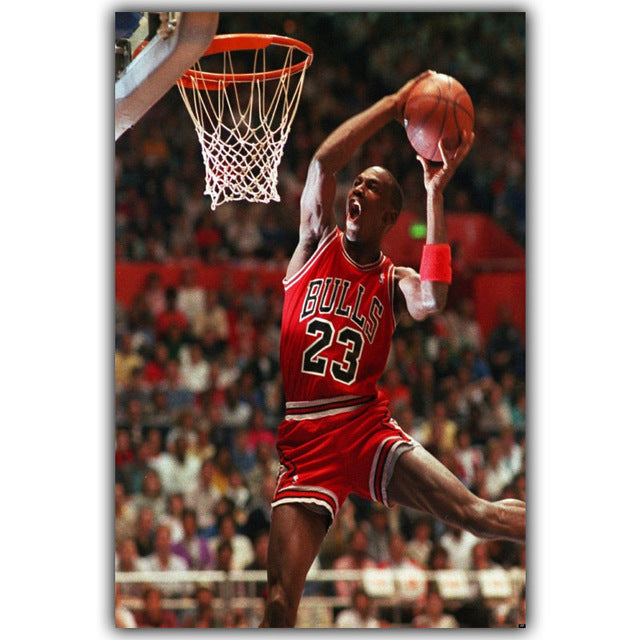 NBA Michael Jordan Basketball Sports Silk Canvas Poster Print Wall Art