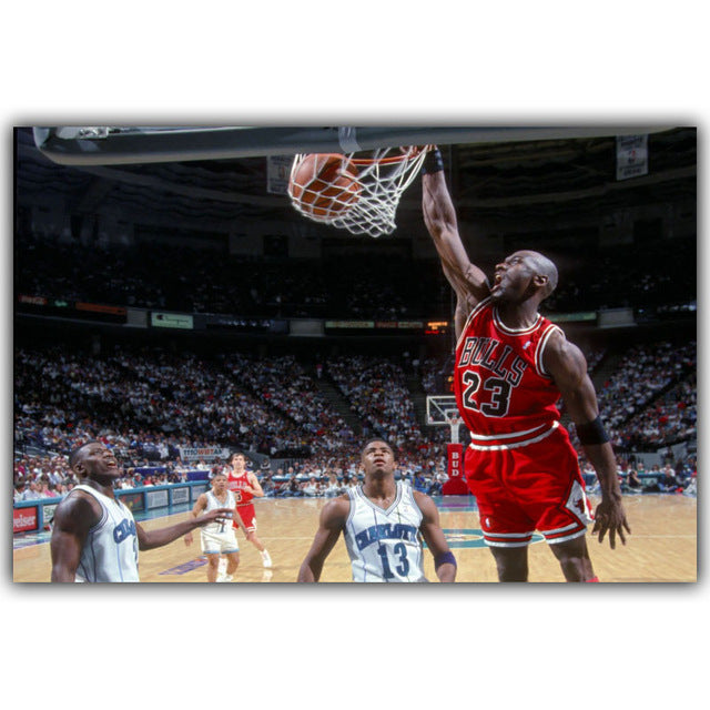 NBA Michael Jordan Basketball Sports Silk Canvas Poster Print Wall Art
