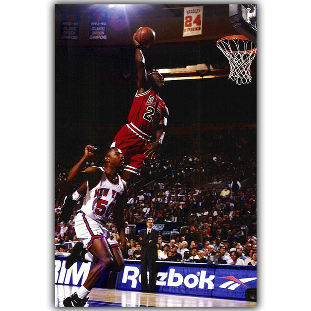 NBA Michael Jordan Basketball Sports Silk Canvas Poster Print Wall Art