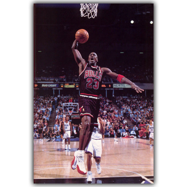 NBA Michael Jordan Basketball Sports Silk Canvas Poster Print Wall Art