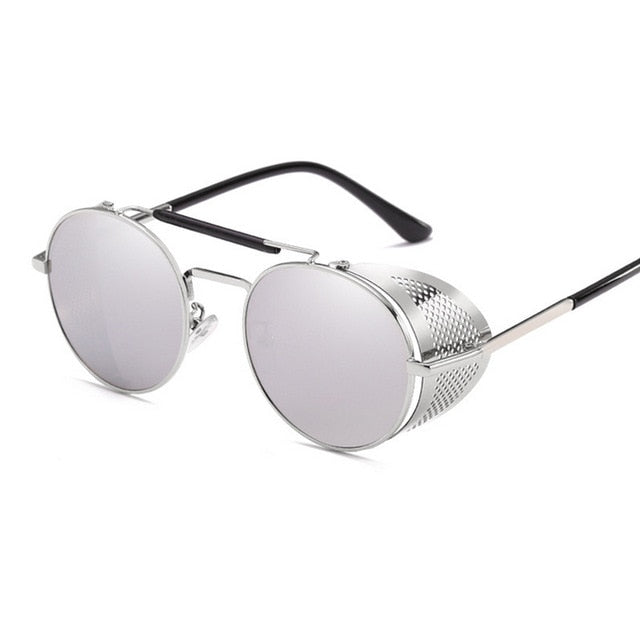Retro Round Steampunk Sunglasses for Men and Women