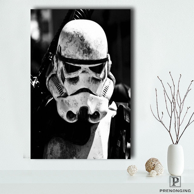 Spray Painted Silk Fabric Customized Vintage Star War Posters