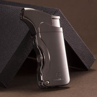 Thumbnail for COHIBA Brand New High Quality Pocket Size Metal Windproof Torch Jet Flame Butane Gas Cigarette Cigar Lighter W/ Double Cigar Punch