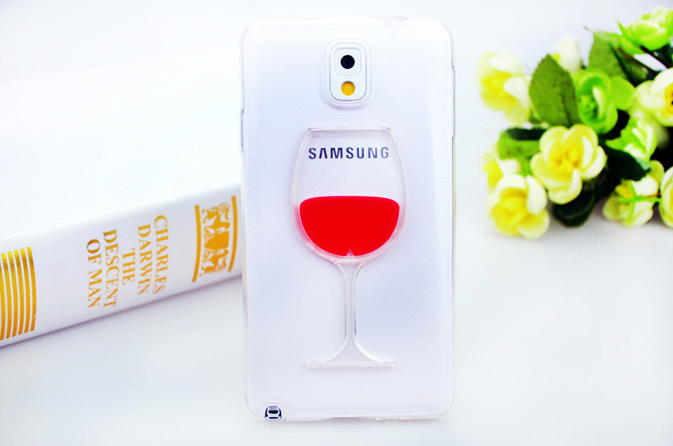 Wine Lovers Red Wine Cup Liquid Clear Case For Samsung Galaxy S7 S6 Edge S5 S6 Note 3 Note 4 Note 5 Hard Transparent Phone Cases Back Cover - TshirtNow.net - 5