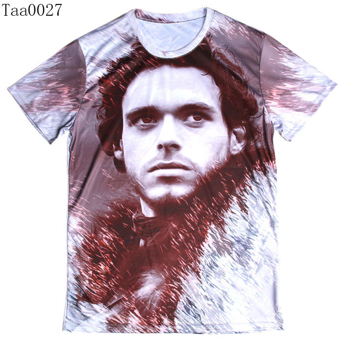 Game Of Thrones Rob Stark Face Allover Print Tshirt - TshirtNow.net - 5