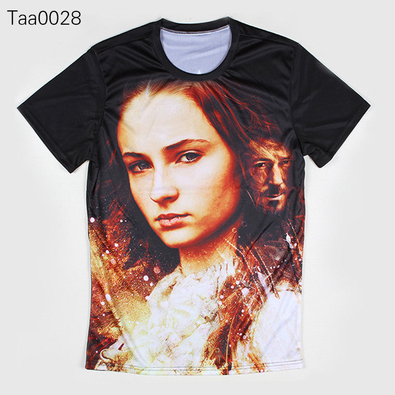 Game Of Thrones Sansa Stark Allover 3D Print Tshirt - TshirtNow.net - 4