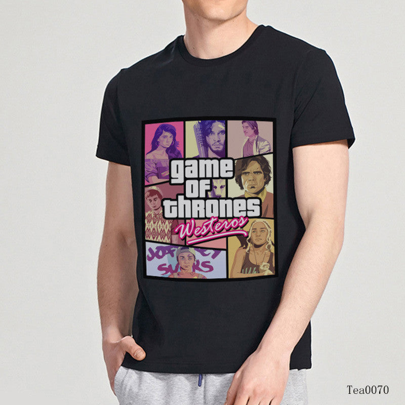 Game Of Thrones Westeros Grand Theft Auto Logo Spoof Tshirt - TshirtNow.net - 5