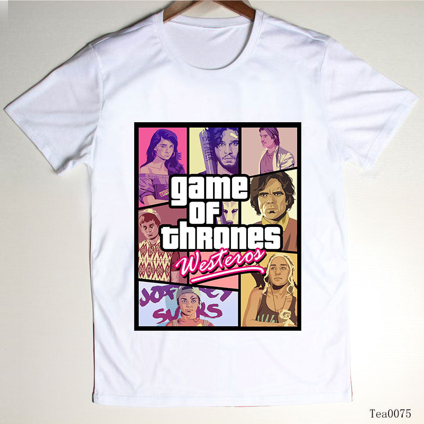 Game Of Thrones Westeros Grand Theft Auto Logo Spoof Tshirt - TshirtNow.net - 4
