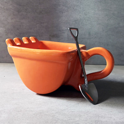 Creative Ceramic Excavator Spoon Bucket Cup Coffee/Tea Mug