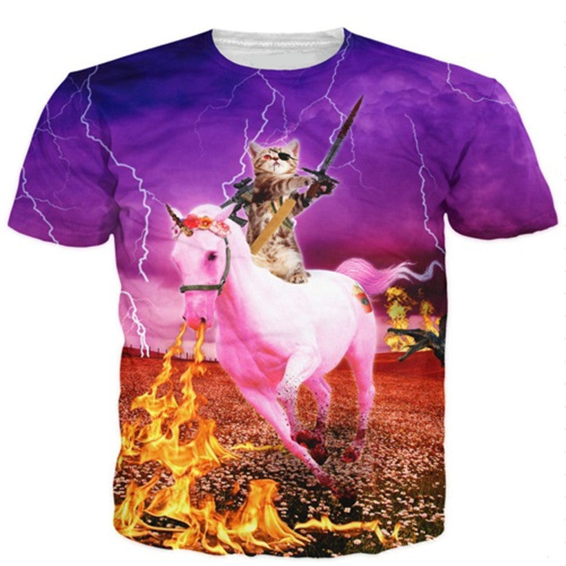 3D Allover Graphic Print Cat Tshirts - TshirtNow.net - 16